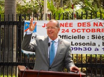 Martin Kobler, lors de la journée des Nations Unies à Kinshasa