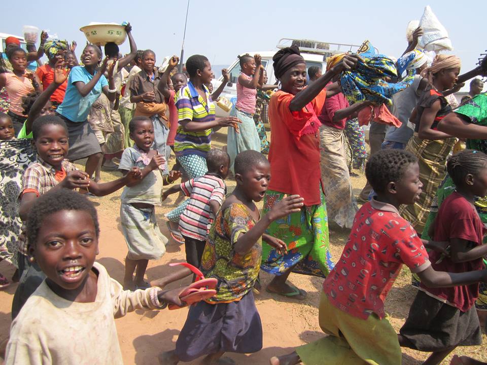 Accueil des vivres à Mulange Rail