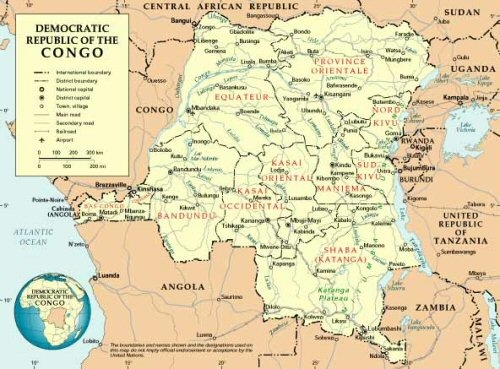 Carte de la RDC